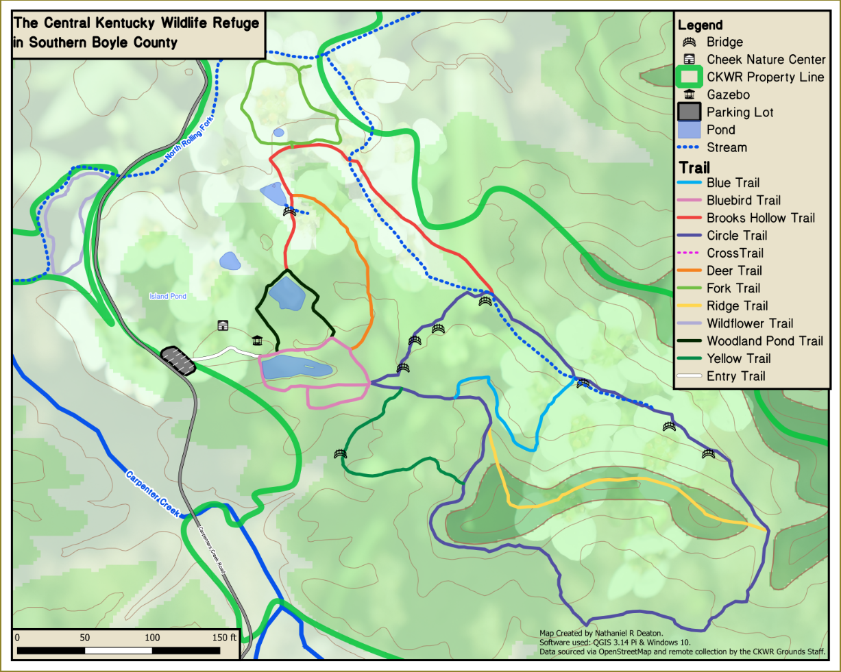 Central KY Wildlife Refuge Map